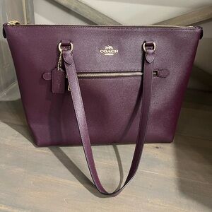 Coach Gallery Tote Bag Burgundy